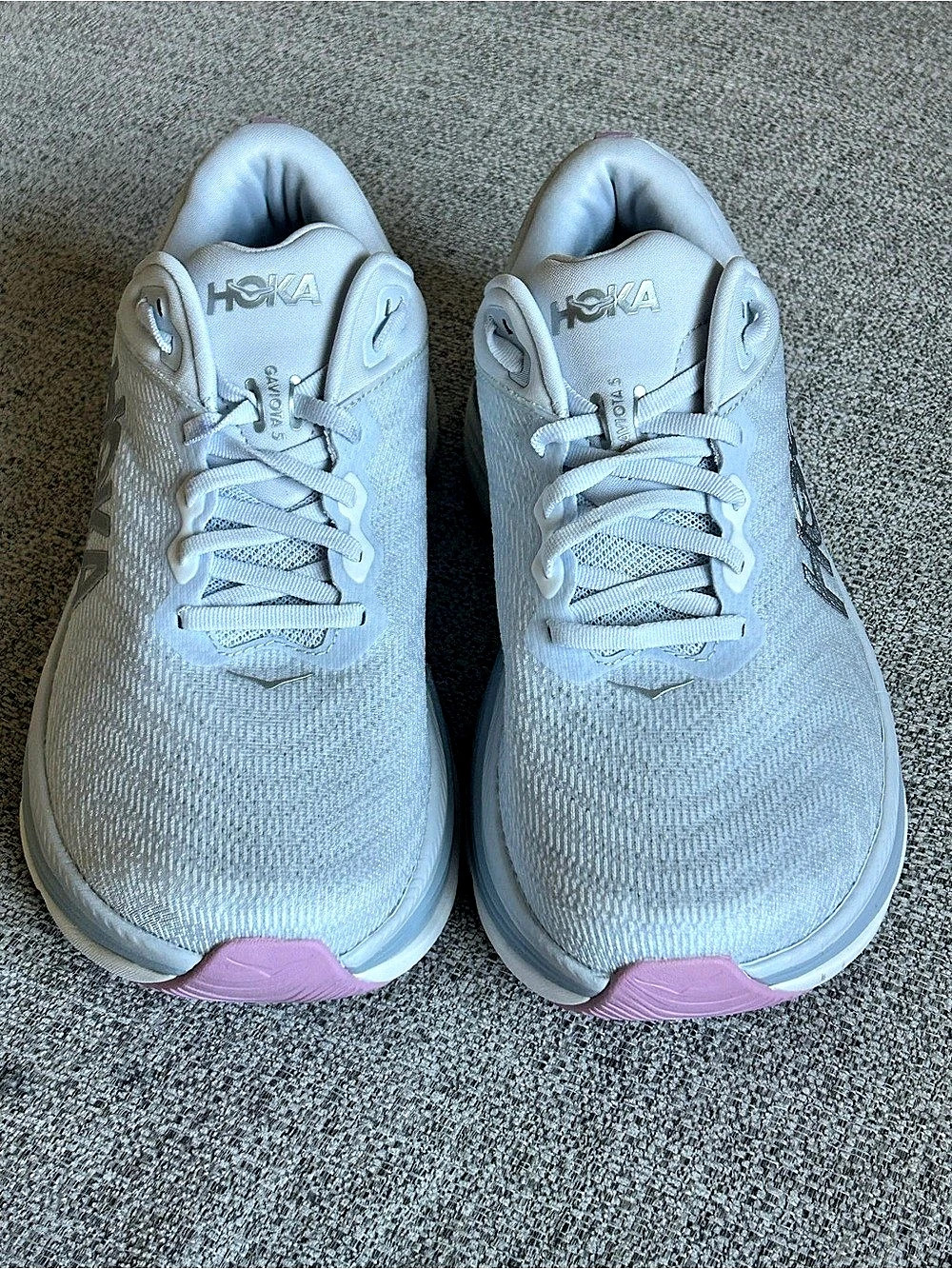 HOKA Gaviota 5 Athletic Shoes White & Pink US 10.5 B